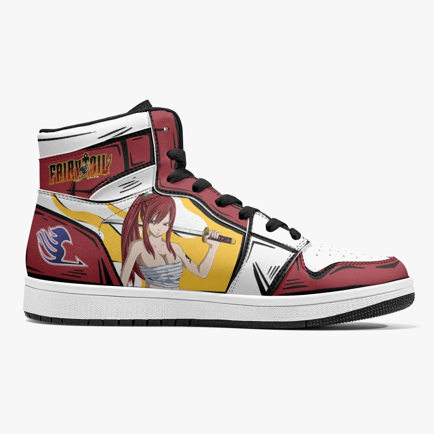 Erza Scarlet Fairy Tail Mid 1 Basketball Shoes for Kids