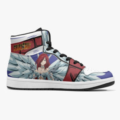 Erza Scarlet Heaven's Wheel Armor Fairy Tail Mid 1 Basketball Shoes for Kids