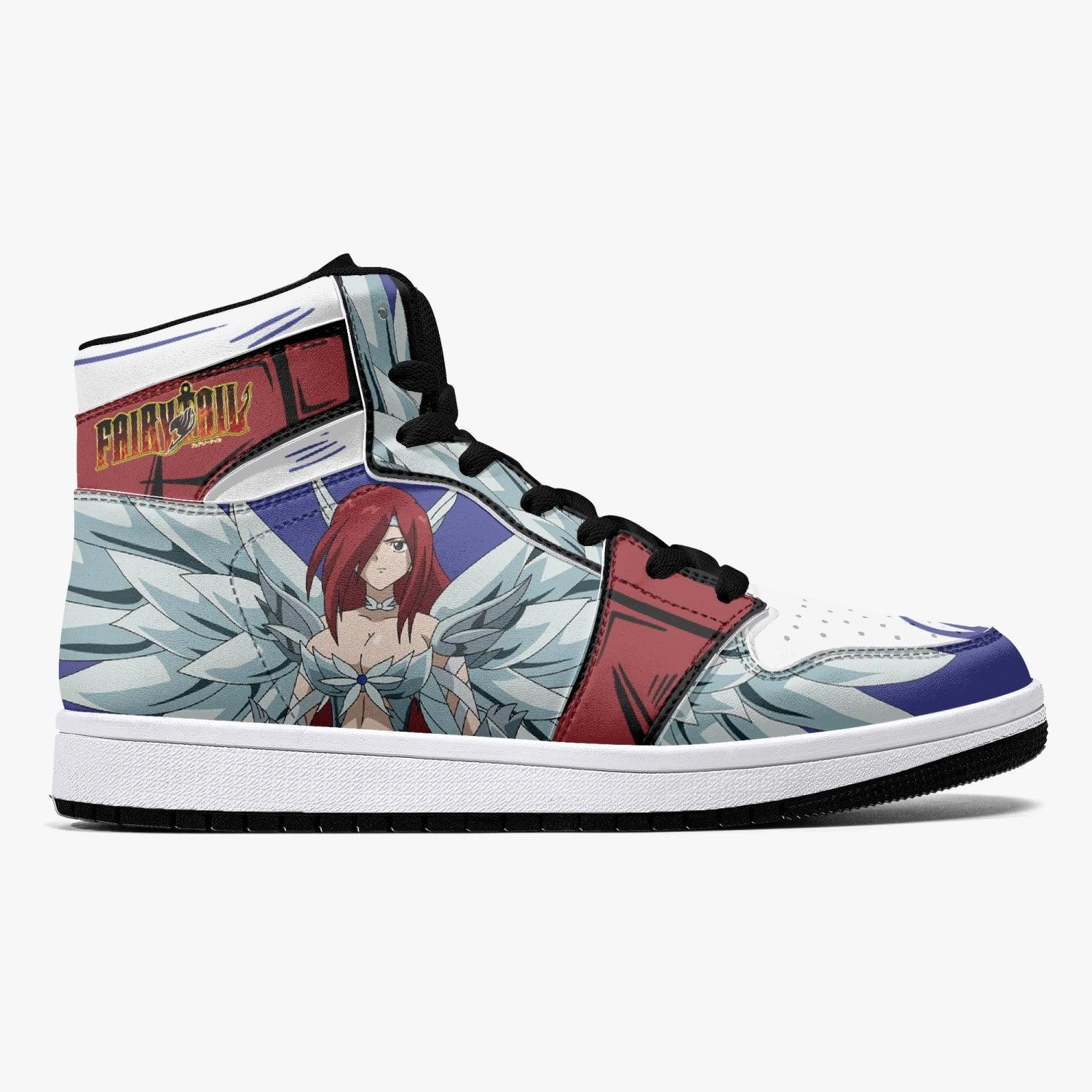 Erza Scarlet Heaven's Wheel Armor Fairy Tail Mid 1 Basketball Shoes for Kids