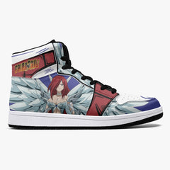 Erza Scarlet Heaven's Wheel Armor Fairy Tail Mid 1 Basketball Shoes for Kids