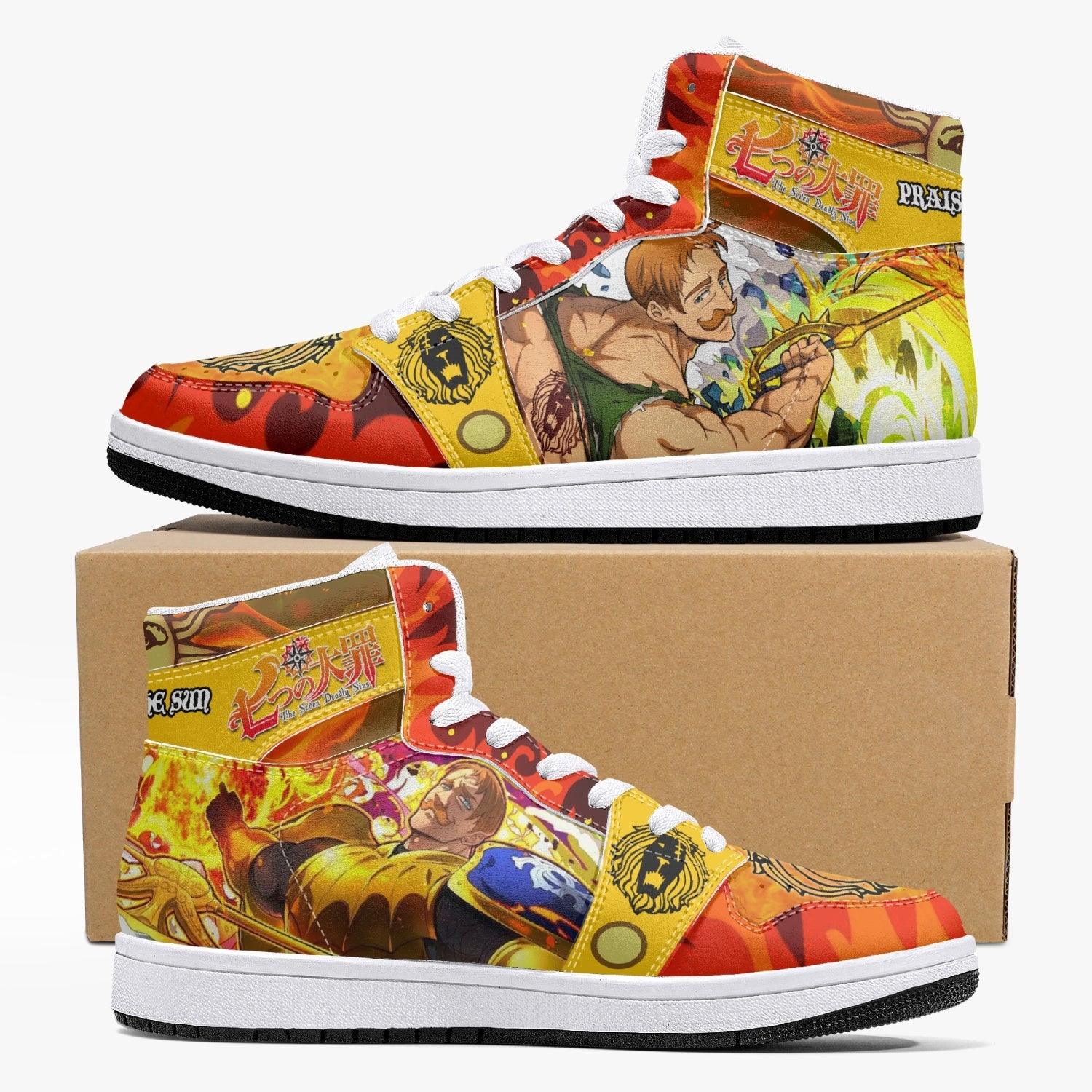 Escanor Praise The Sun Seven Deadly Sins Mid 1 Basketball Shoes for Kids