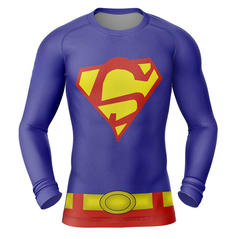 Bizzaro DC Comics Long Sleeve Rash Guard Compression