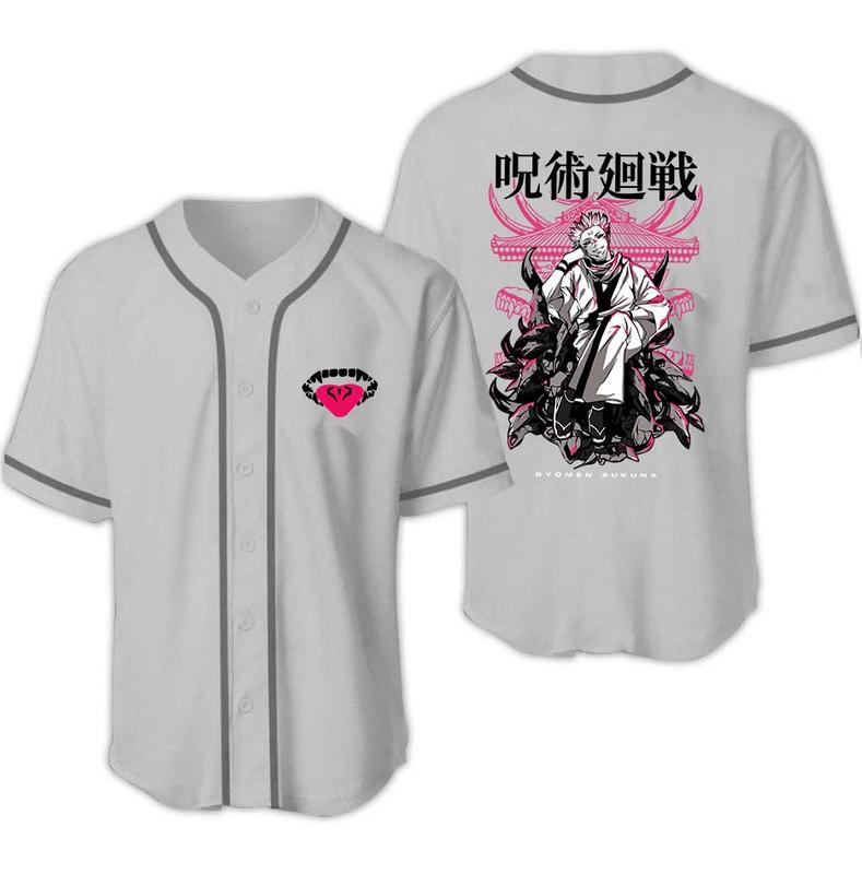 Nysekai "Sukuna Jujutsu Kaisen" Baseball Jersey