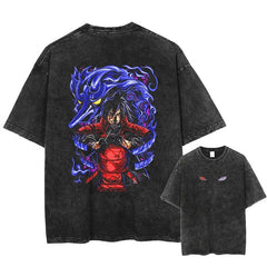 Nysekai "Ghost of Uchiha" Naruto Vintage Washed Oversized T-Shirt