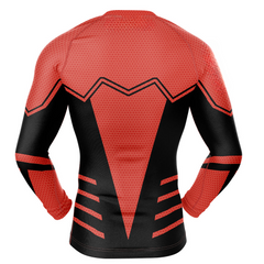 Red Lantern DC Comics Long Sleeve Rash Guard Compression