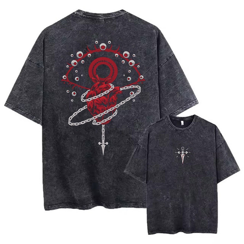 Nysekai "Chains" Hunter x Hunter Vintage Washed Oversized T-Shirt