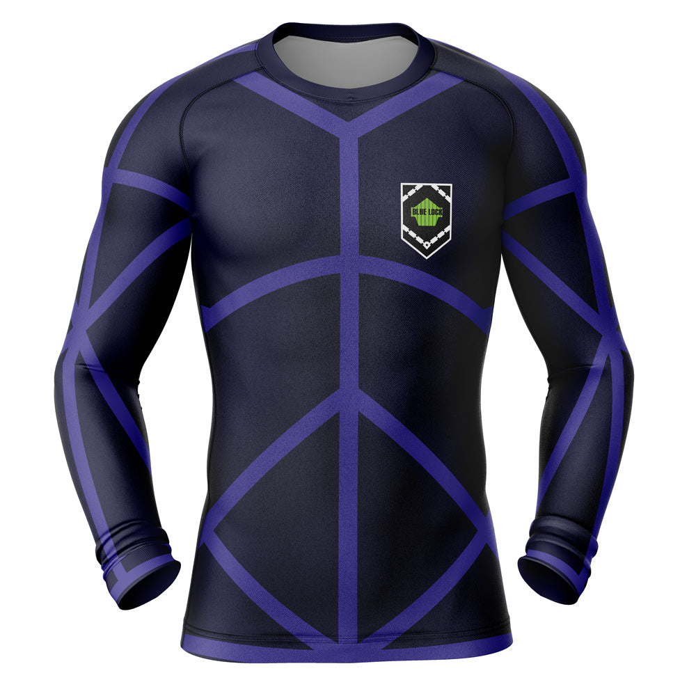 Football Club Blue Lock Long Sleeve Rash Guard Compression