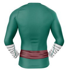 Rock Lee Naruto Long Sleeve Rash Guard Compression