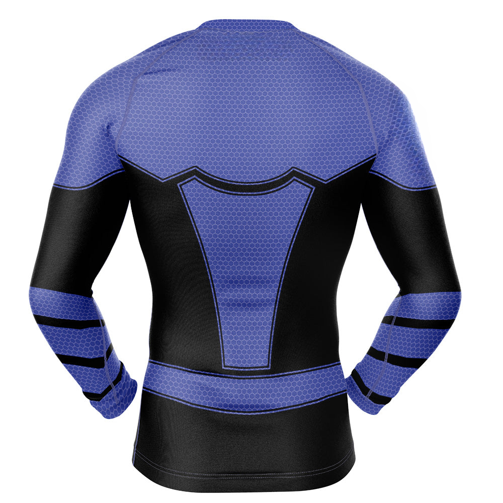 Indigo Lantern DC Comics Long Sleeve Rash Guard Compression