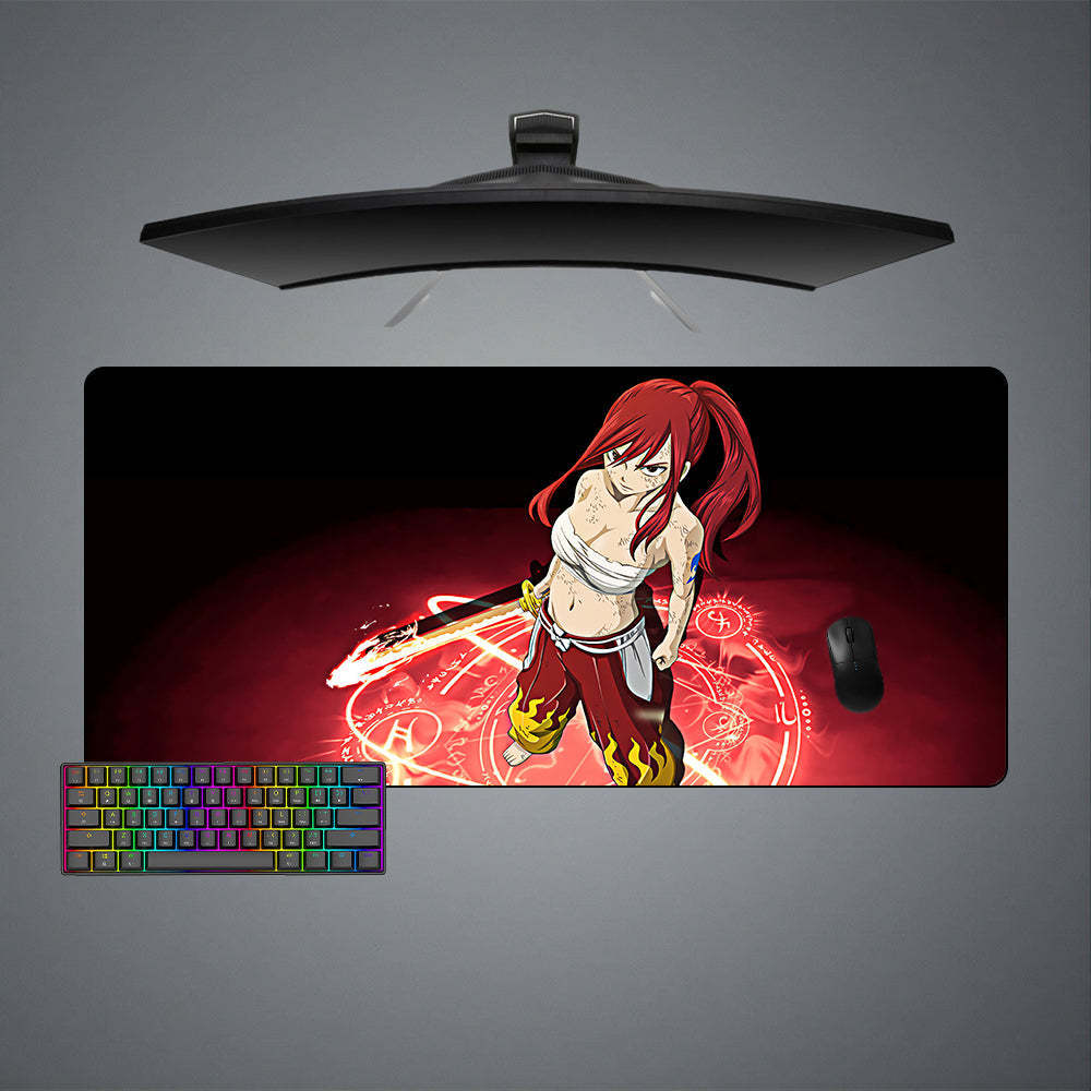Erza Scarlet Sign Design M-XXL Size Gaming Mouse Pad, Computer Desk Mat