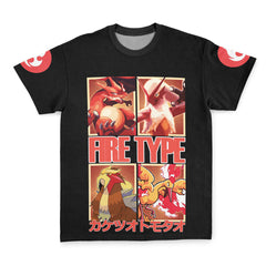 Fire Type Pokemon Streetwear T-Shirt