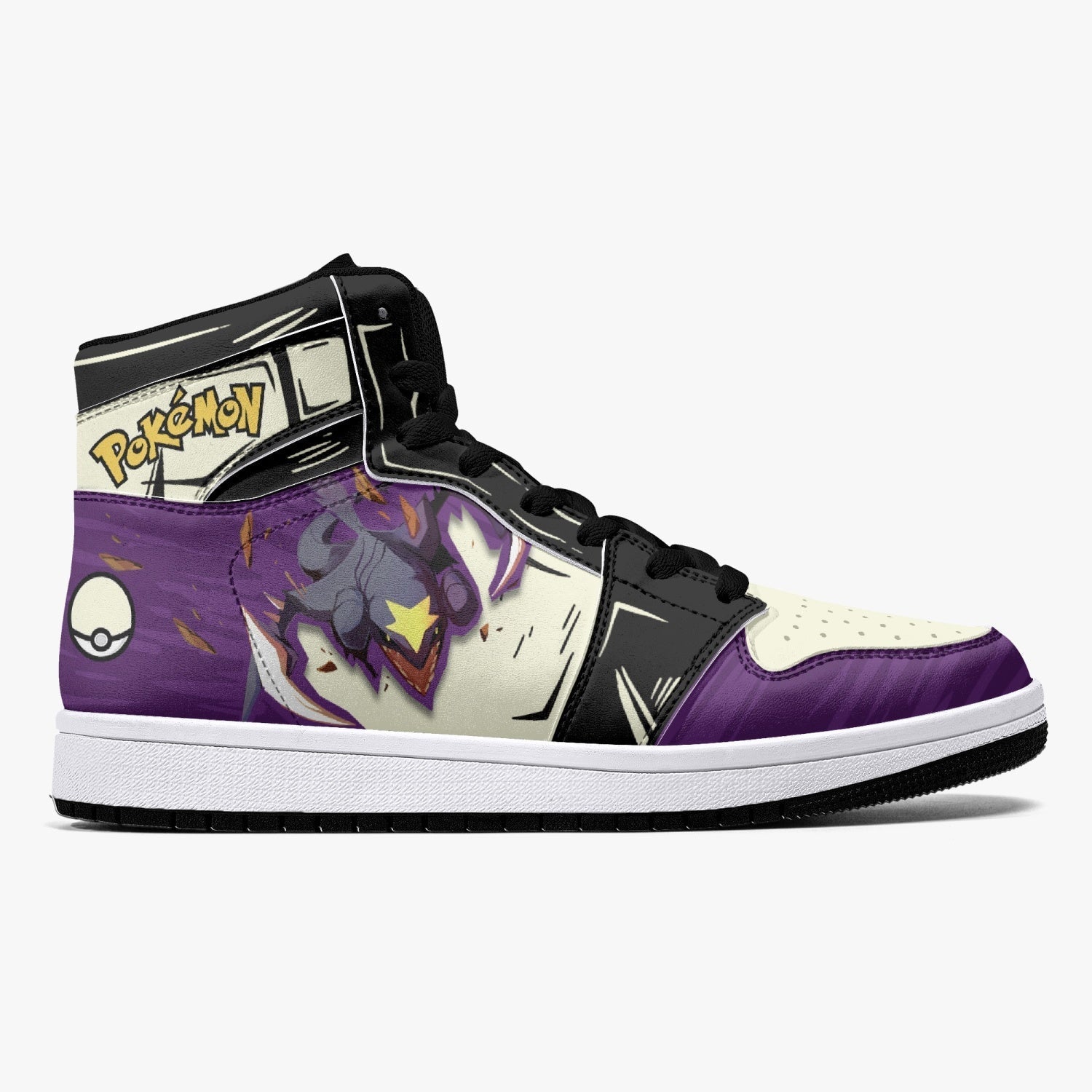 Garchomp Pokemon Mid 1 Basketball Shoes