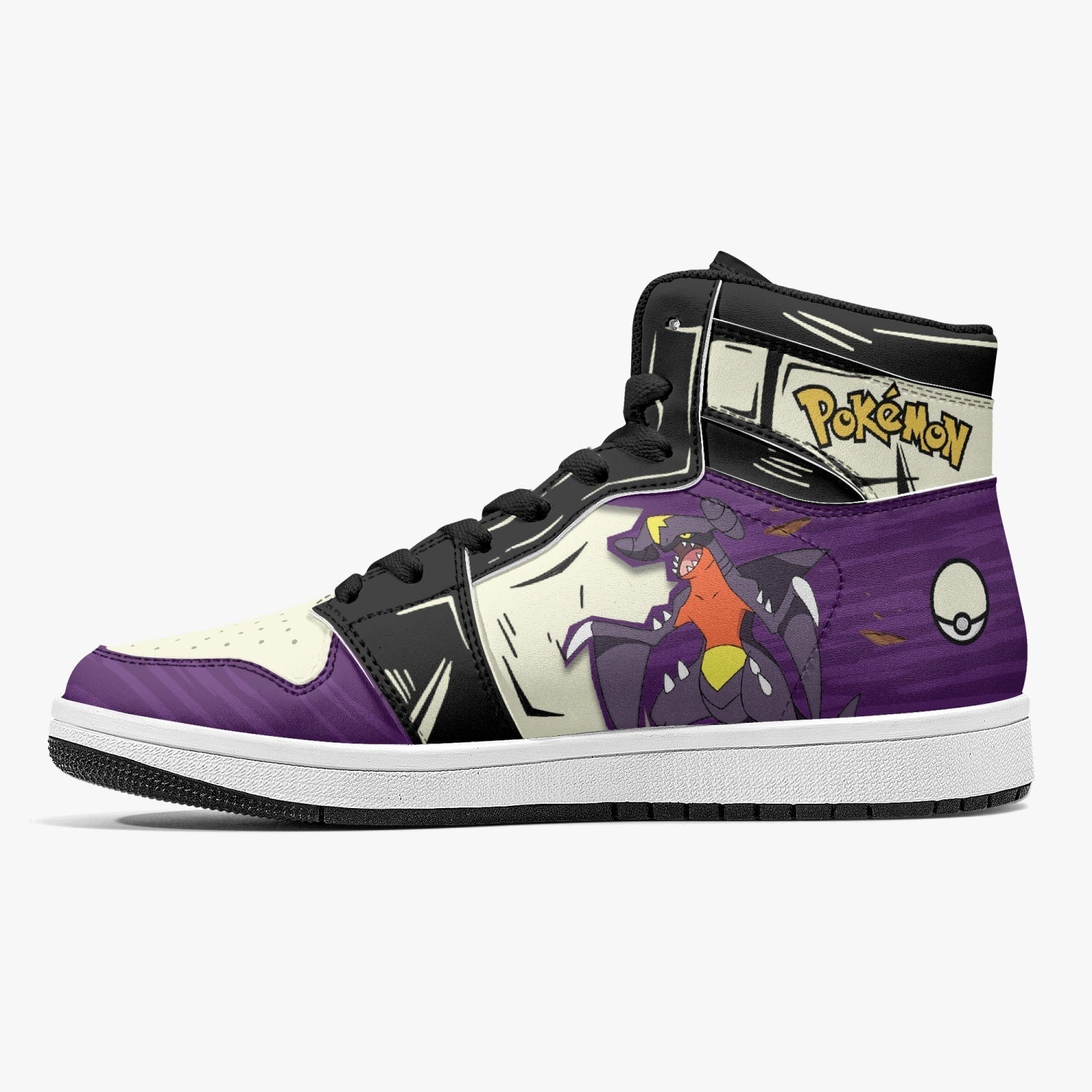 Garchomp Pokemon Mid 1 Basketball Shoes