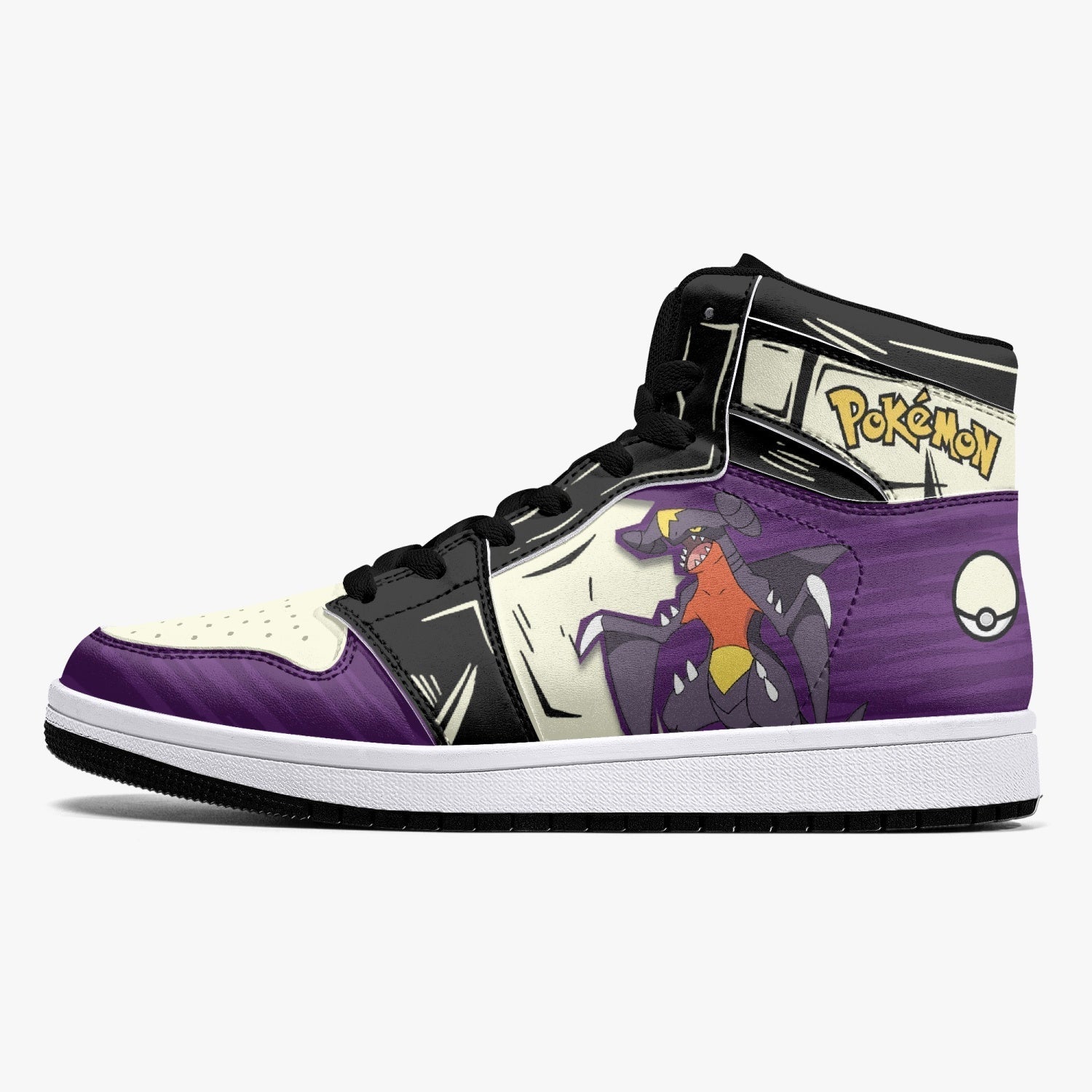 Garchomp Pokemon Mid 1 Basketball Shoes