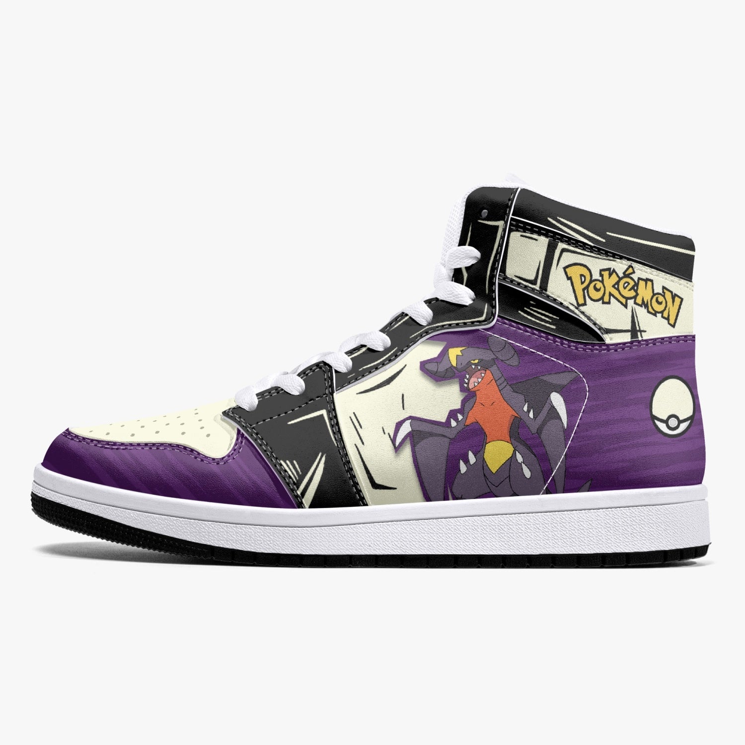 Garchomp Pokemon Mid 1 Basketball Shoes