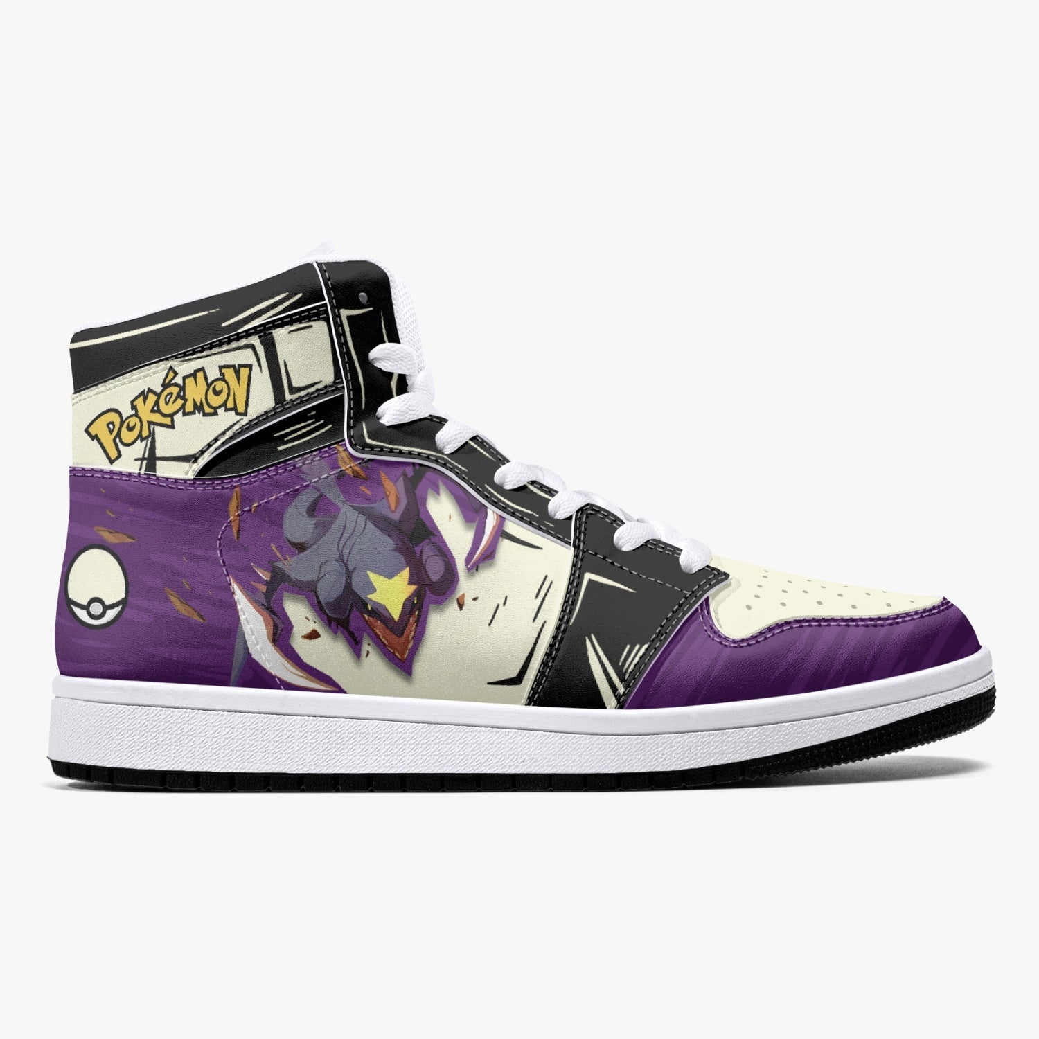 Garchomp Pokemon Mid 1 Basketball Shoes