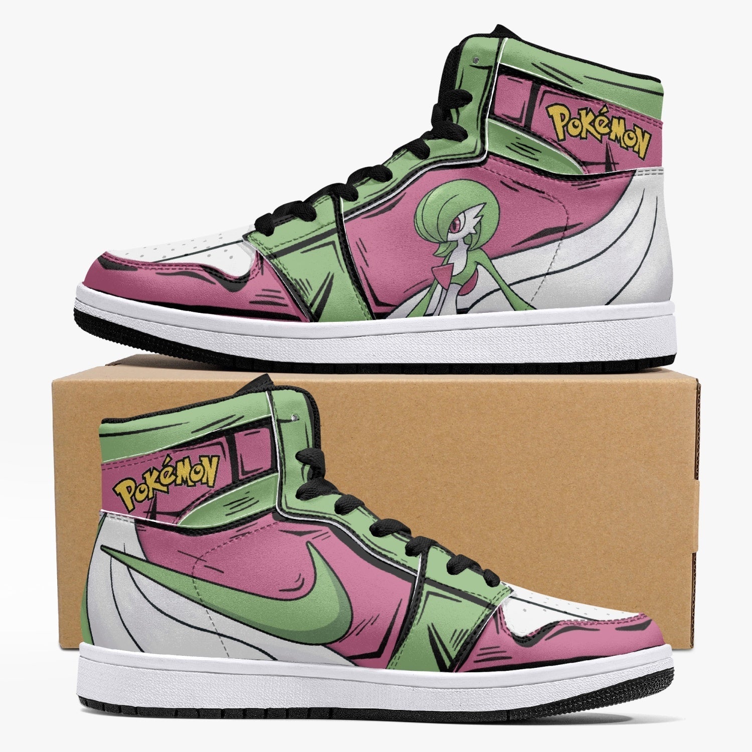 Gardevoir Pokemon Mid 1 Basketball Shoes