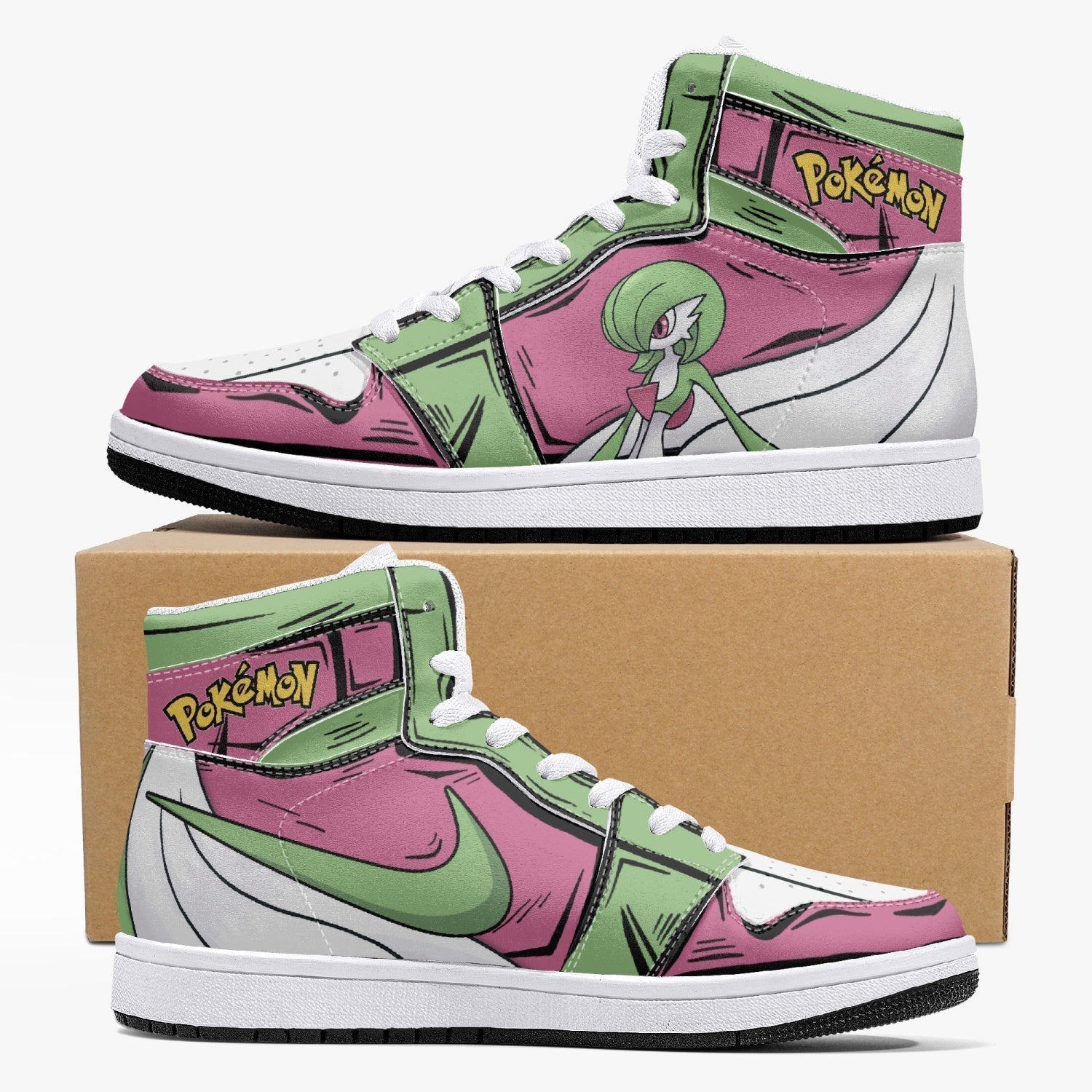 Gardevoir Pokemon Mid 1 Basketball Shoes