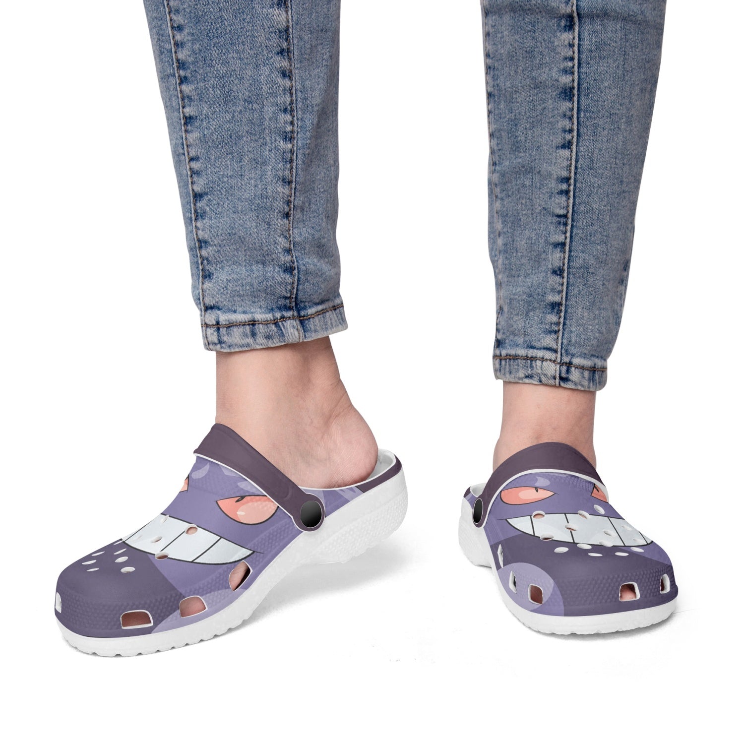 Gengar Pokemon Custom Clogs for Kids