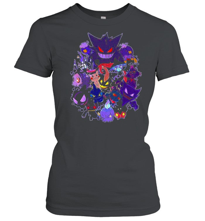 Nysekai "Ghost Pokemon Gengar Halloween" Oversize T Shirt