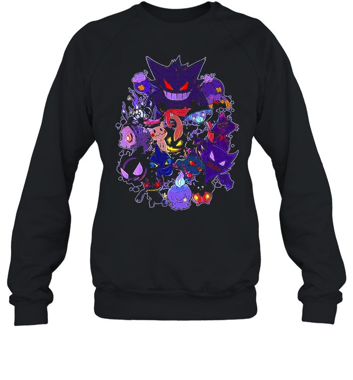 Nysekai "Ghost Pokemon Gengar Halloween" Oversize T Shirt