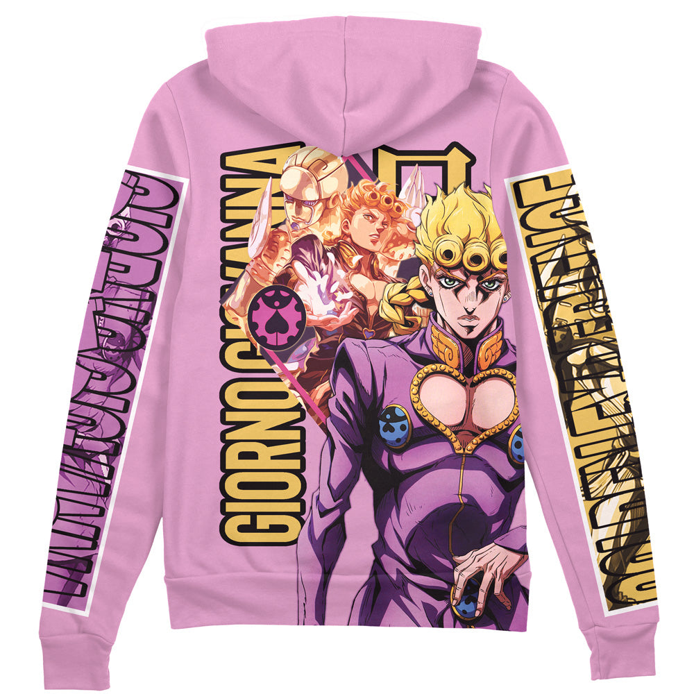 Giorno Giovanna Jojo's Bizarre Adventure Streetwear Zip Hoodie Jacket