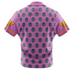 Giorno Giovanna Anime Jojo's Bizarre Adventure Button Up Hawaiian Shirt