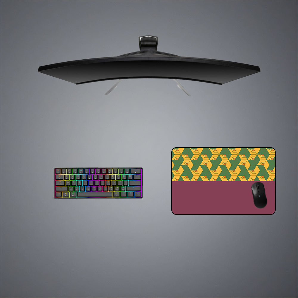 Giyu Half Haori Pattern Design M-XXL Size Gaming Mouse Pad, Computer Desk Mat