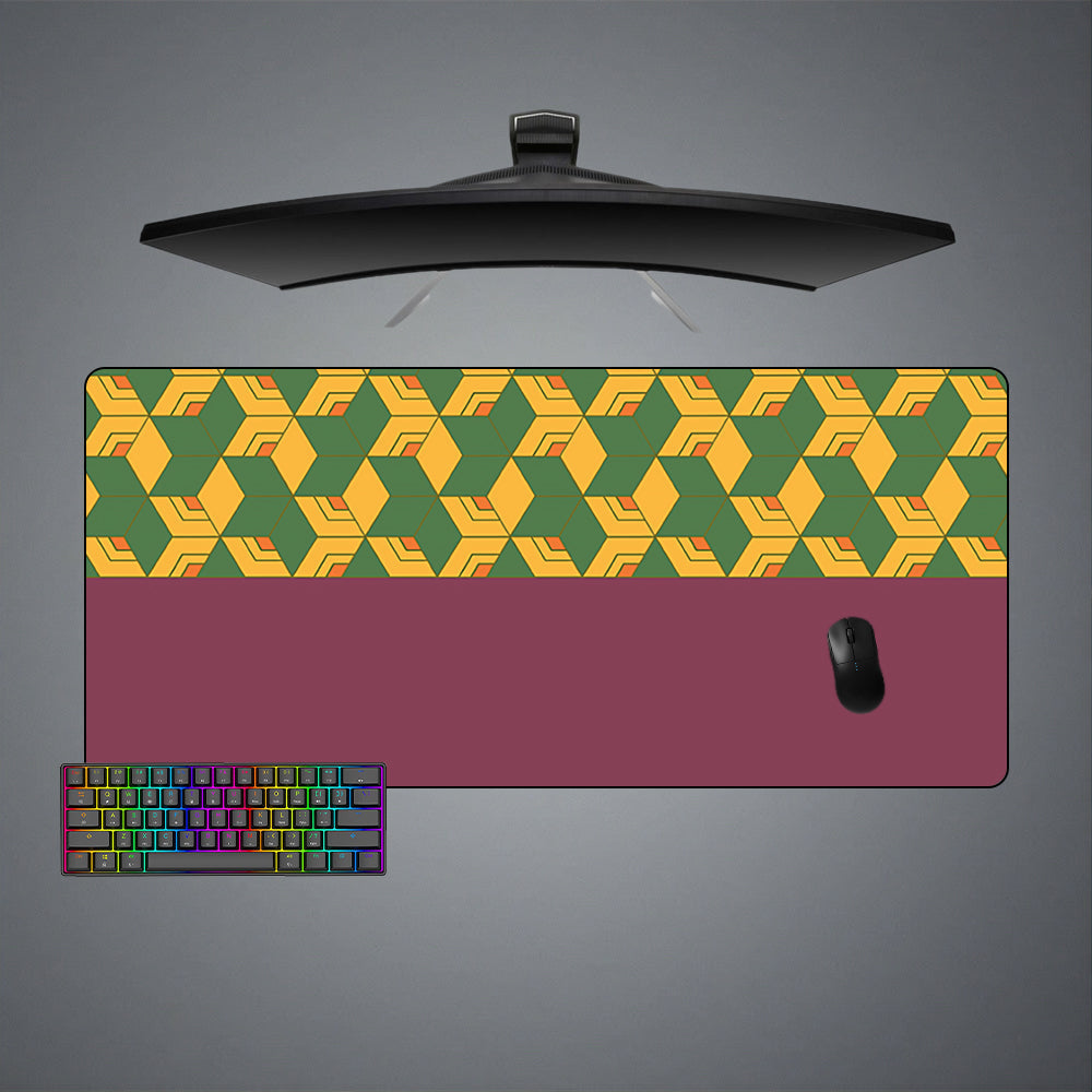Giyu Half Haori Pattern Design M-XXL Size Gaming Mouse Pad, Computer Desk Mat