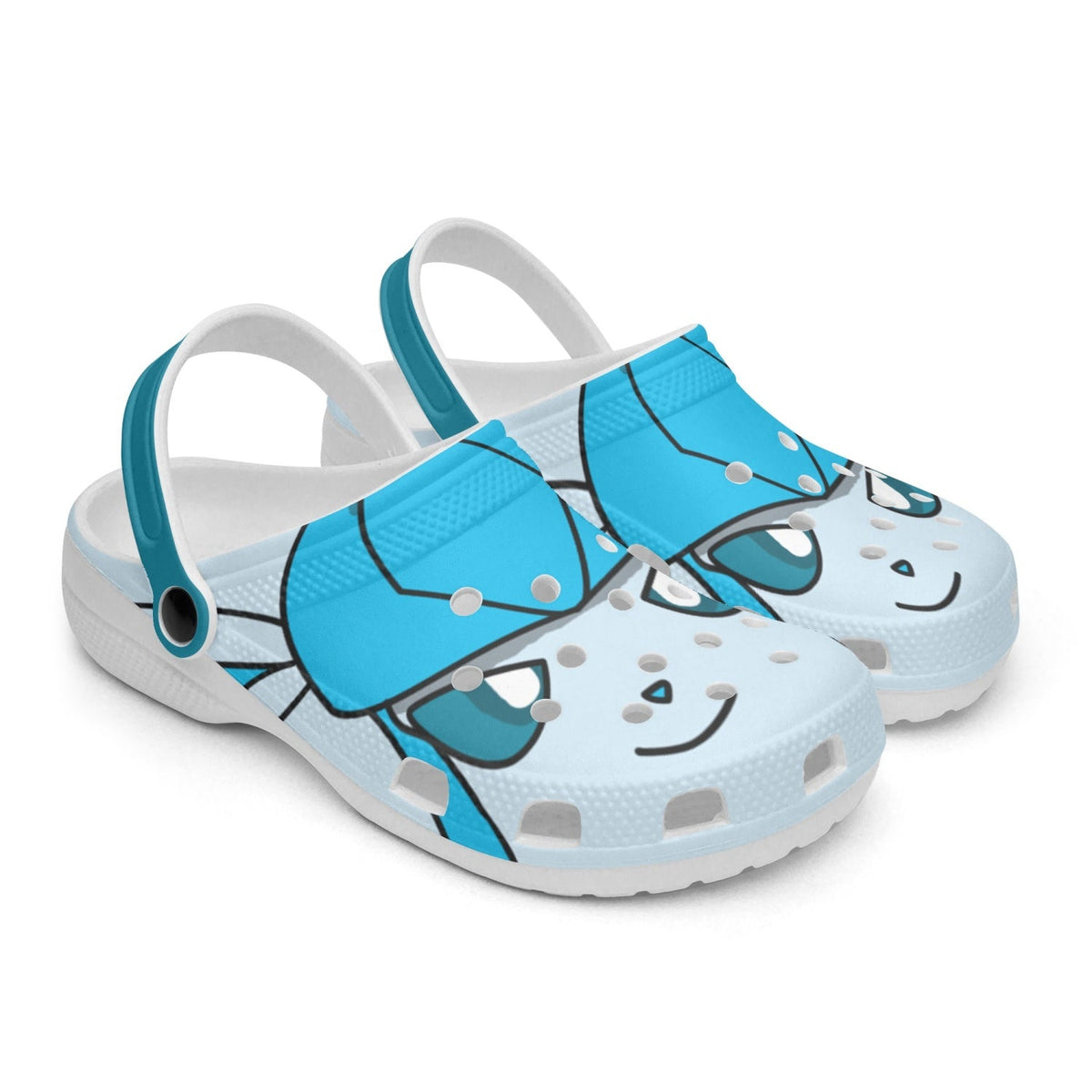 Glaceon Pokemon Custom Clogs for Kids