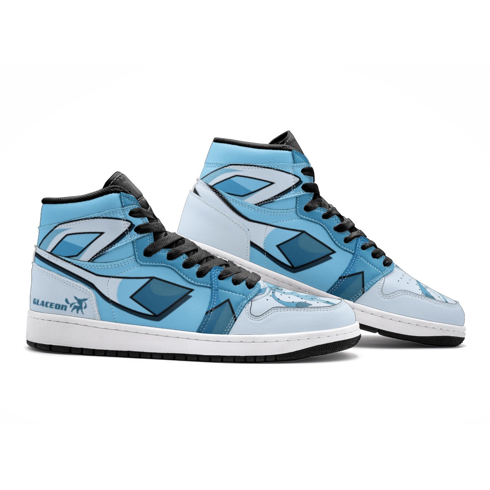 Glaceon Pokemon Mid 1 Basketball Shoes