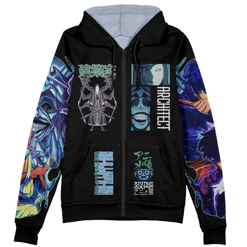 Statue of God Solo Leveling Streetwear Zip Hoodie Jacket