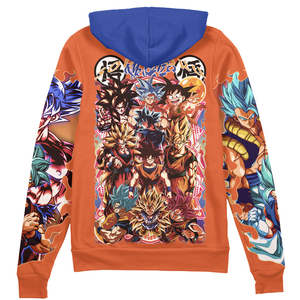 Son Goku V2 Dragon Ball Z Streetwear Zip Hoodie Jacket