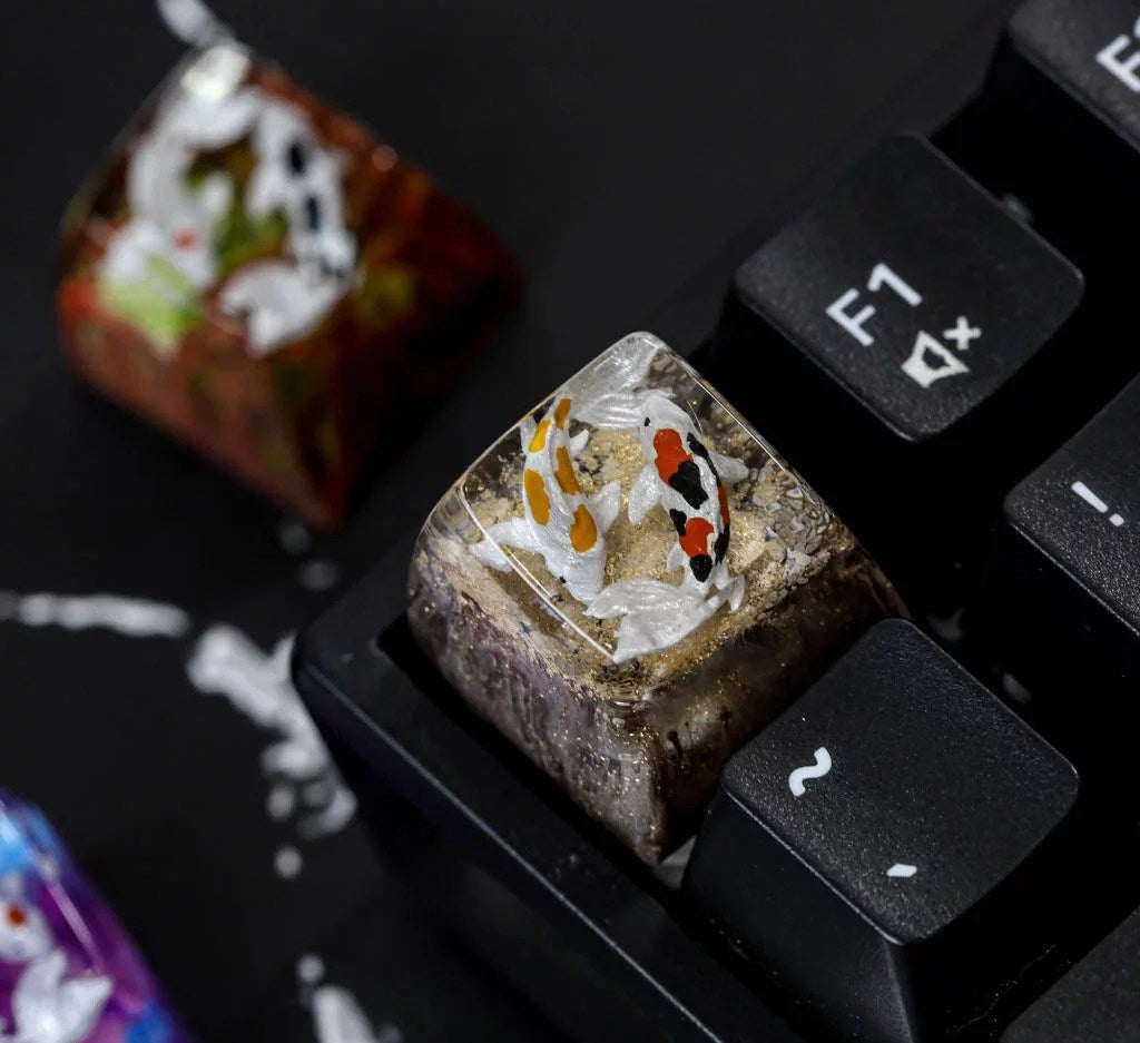 Gold Koi Artisan Keycap - Hirosart