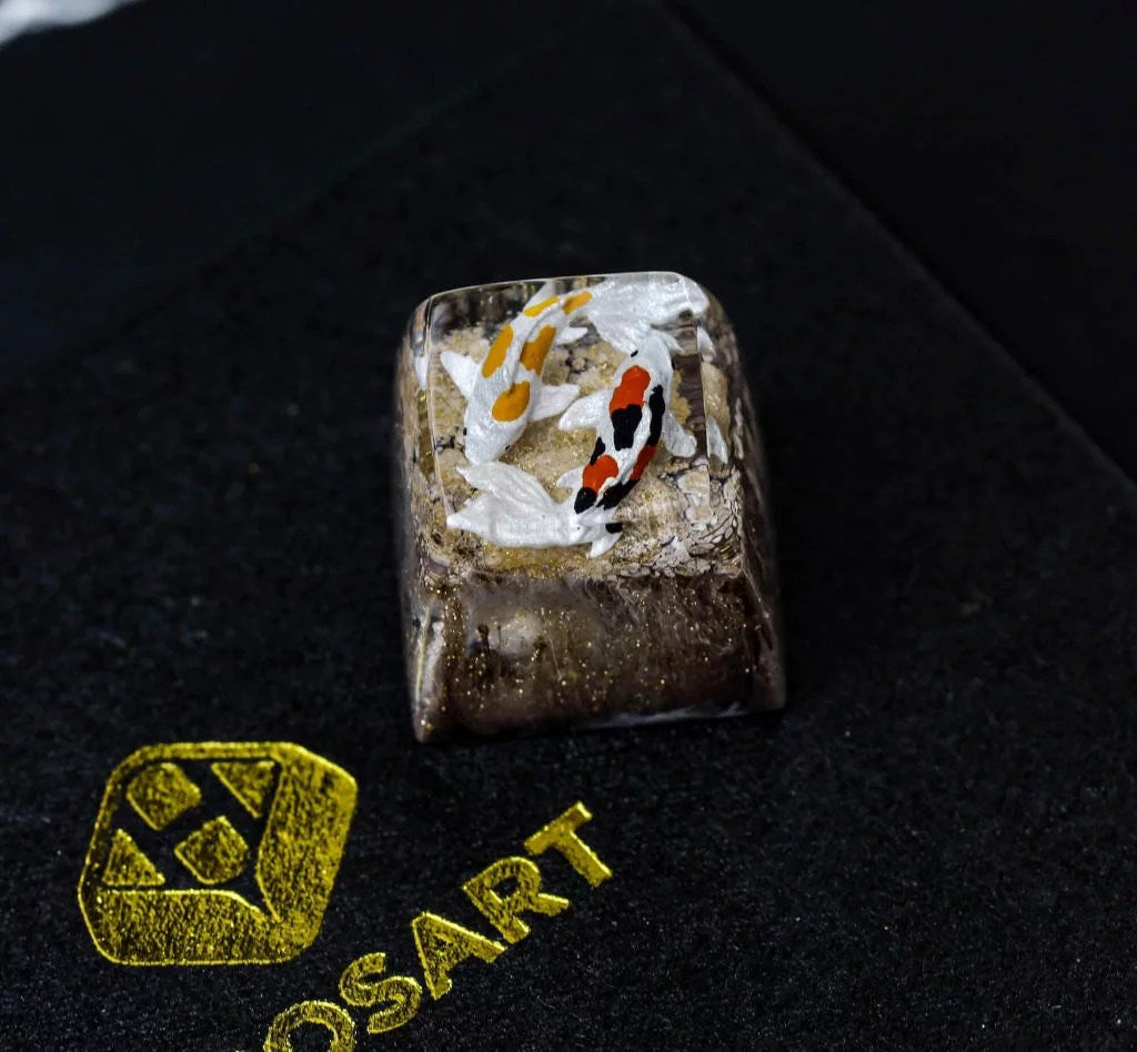 Gold Koi Artisan Keycap - Hirosart