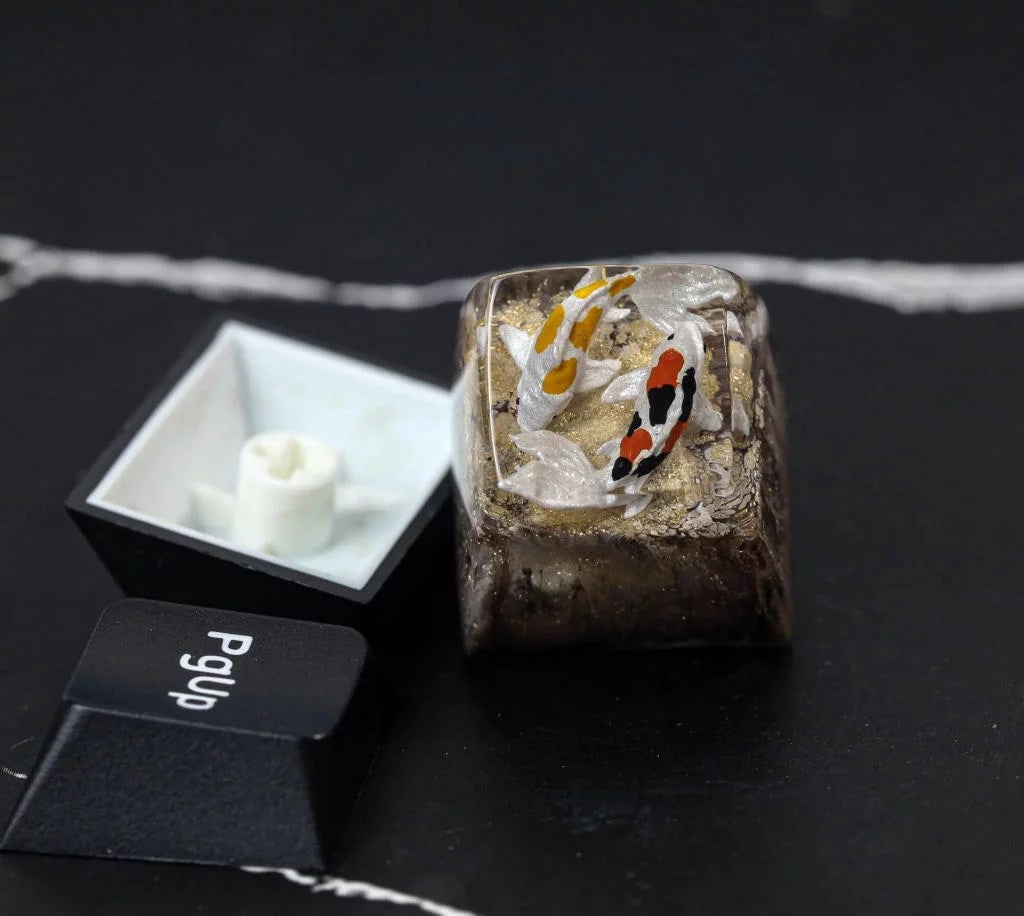 Gold Koi Artisan Keycap - Hirosart