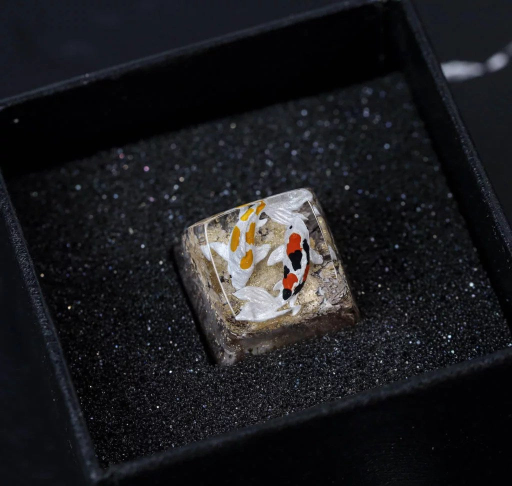 Gold Koi Artisan Keycap - Hirosart