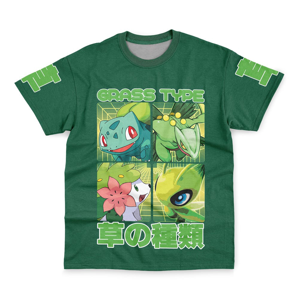 Grass Type Pokemon Streetwear T-Shirt