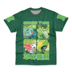 Grass Type Pokemon Streetwear T-Shirt