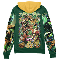 Green Ranger Mighty Morphin Power Rangers Streetwear Zip Hoodie Jacket
