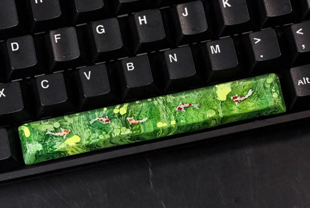 Green Koi Artisan Keycap - Hirosart