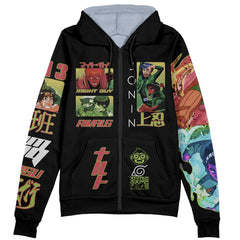 Might Guy V2 Shippuden Streetwear Zip Hoodie Jacket