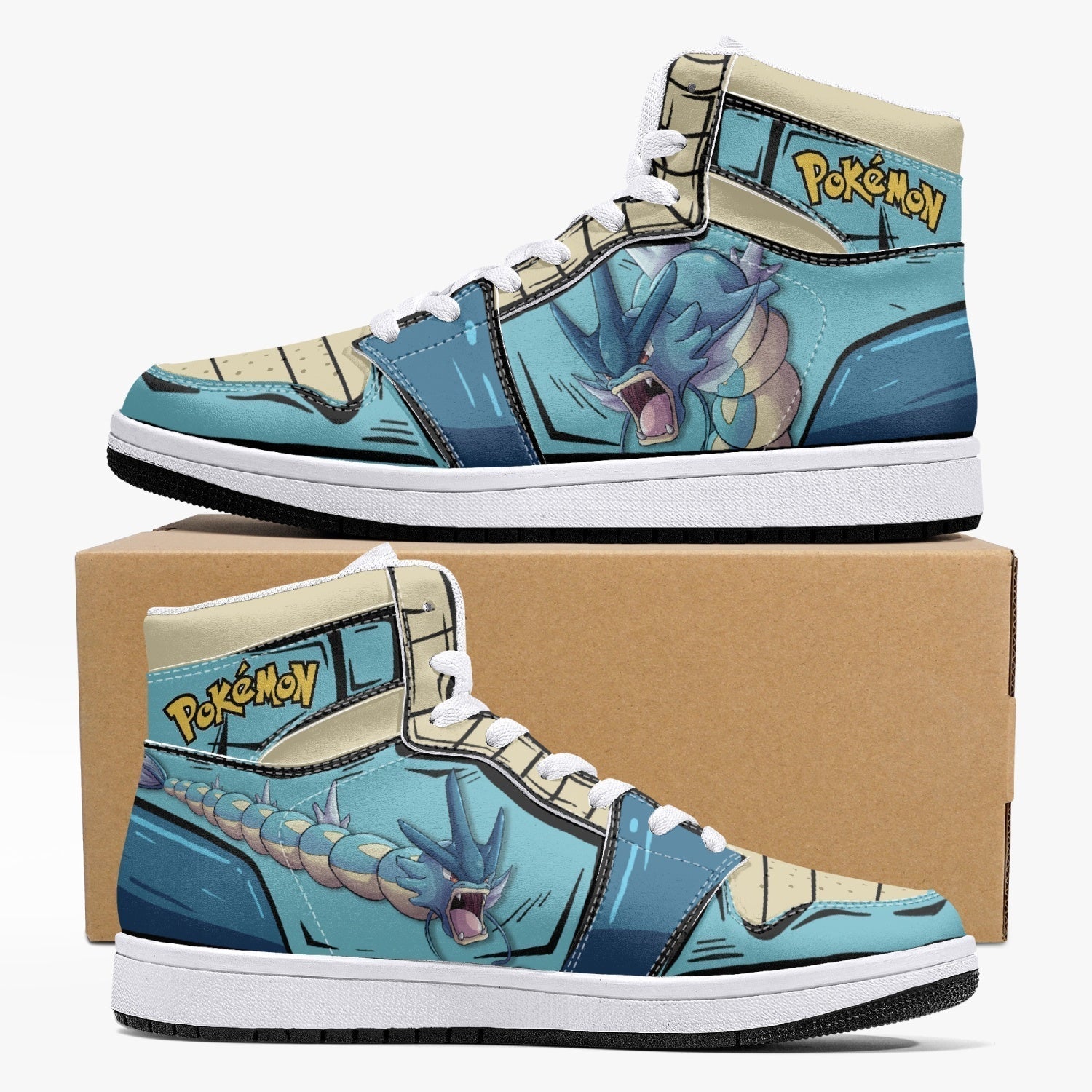 Gyarados Pokemon Mid 1 Basketball Shoes