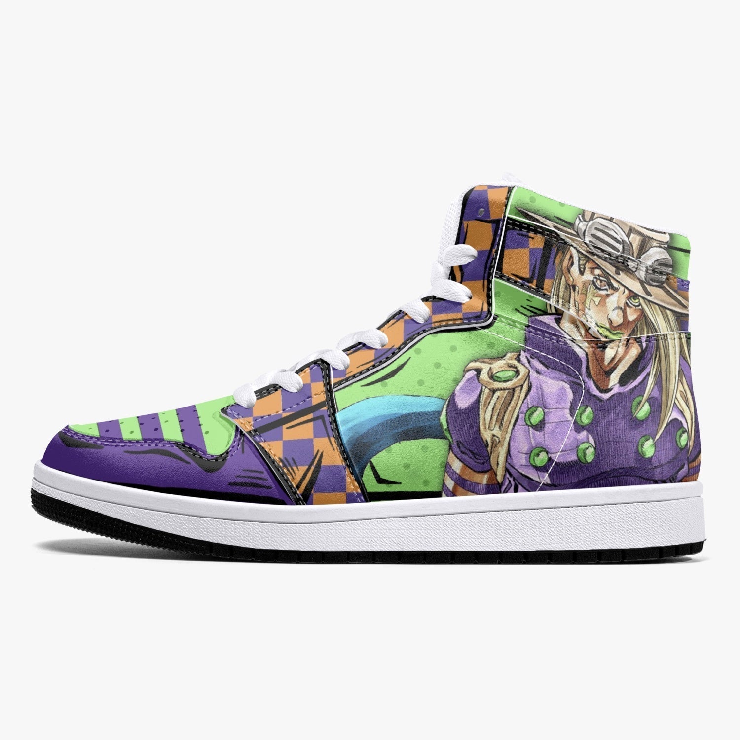 Gyro Zeppeli JoJo's Bizarre Adventure Mid 1 Basketball Shoes for Kids