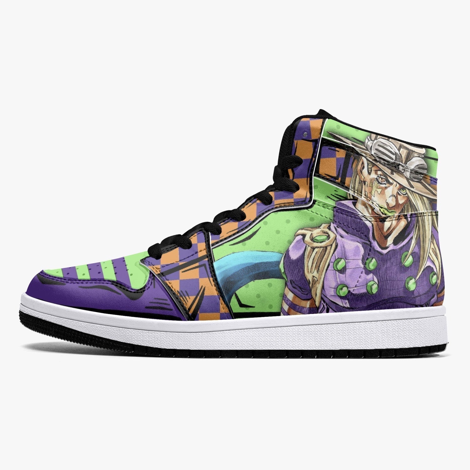 Gyro Zeppeli JoJo's Bizarre Adventure Mid 1 Basketball Shoes for Kids