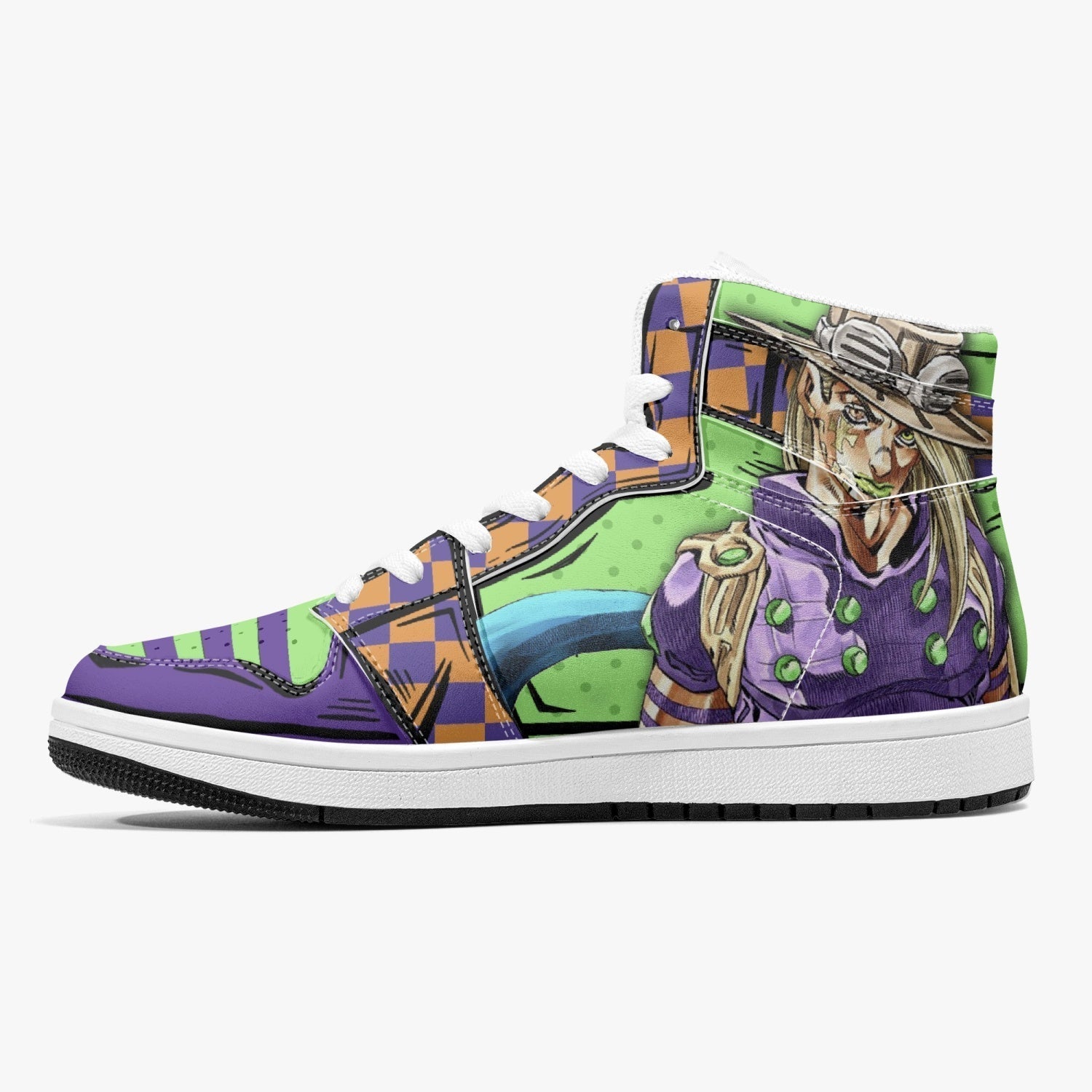 Gyro Zeppeli JoJo's Bizarre Adventure Mid 1 Basketball Shoes for Kids