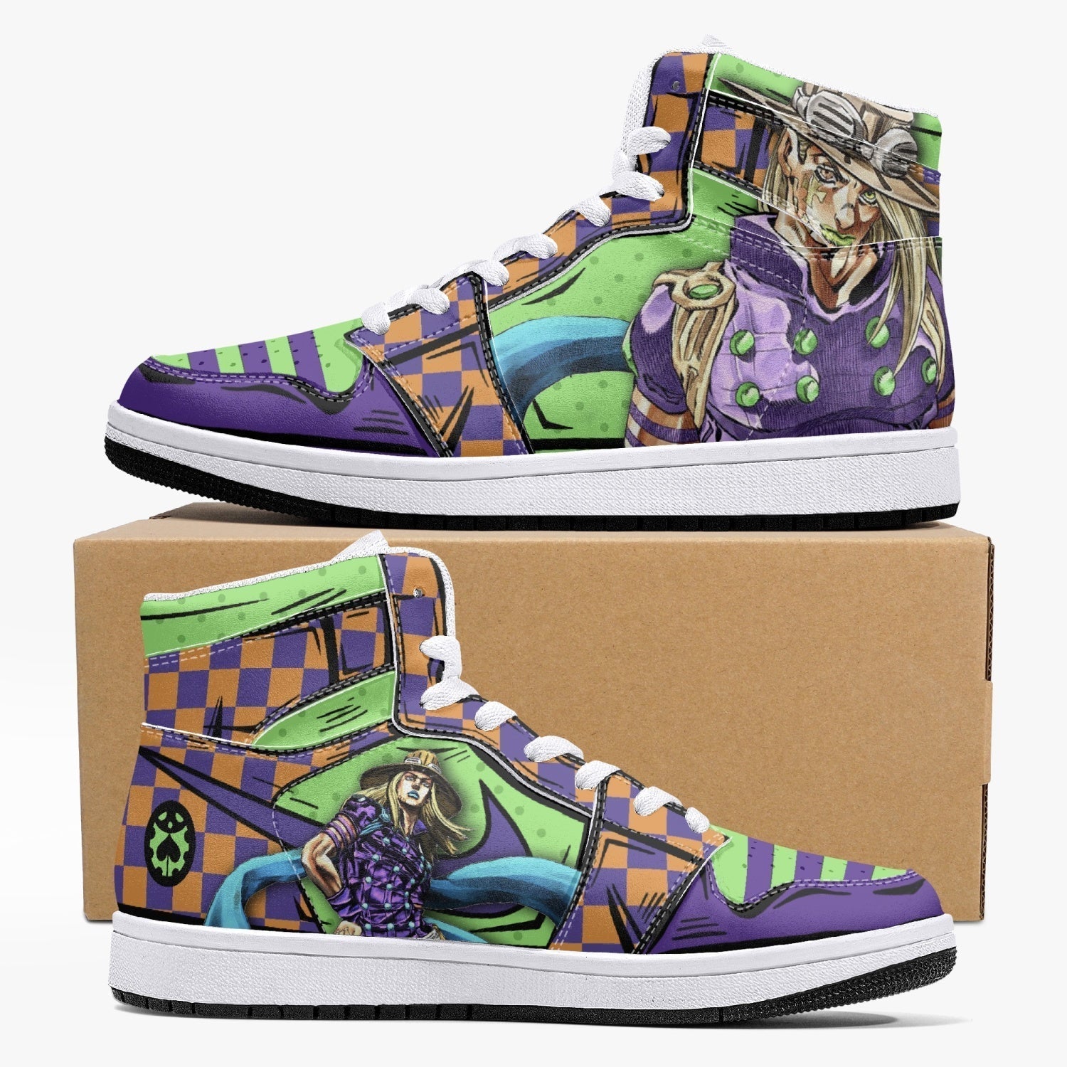 Gyro Zeppeli JoJo's Bizarre Adventure Mid 1 Basketball Shoes for Kids