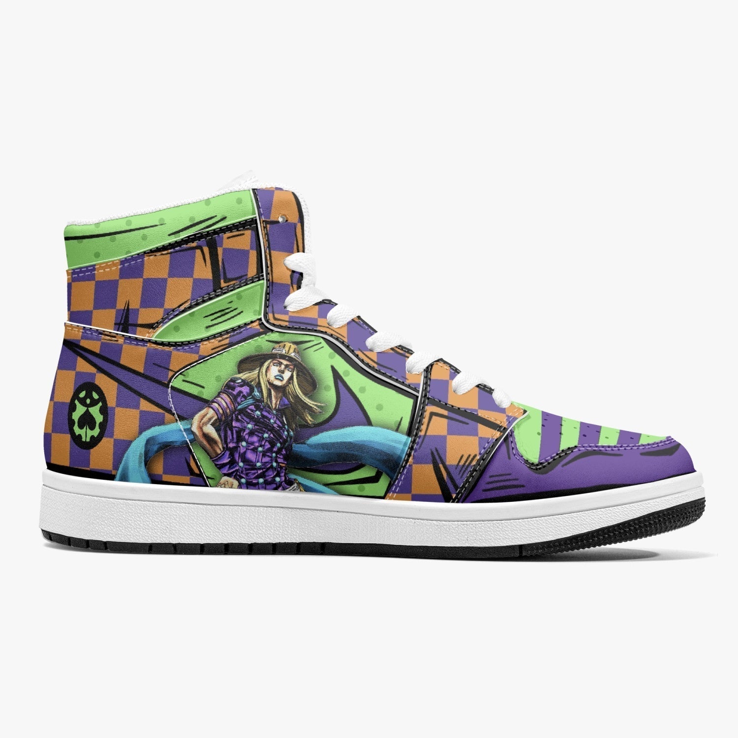 Gyro Zeppeli JoJo's Bizarre Adventure Mid 1 Basketball Shoes for Kids