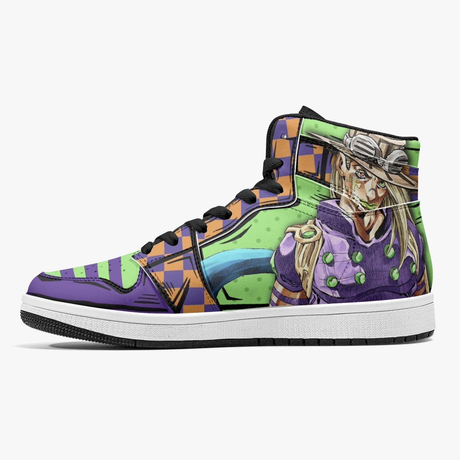 Gyro Zeppeli JoJo's Bizarre Adventure Mid 1 Basketball Shoes for Kids