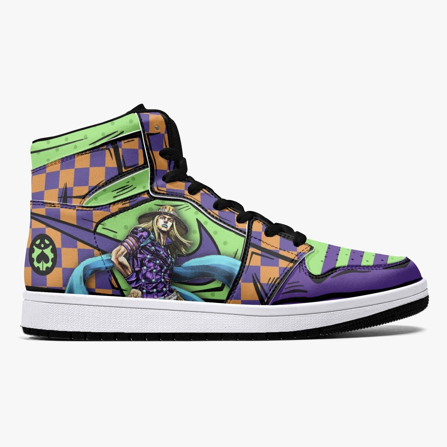 Gyro Zeppeli JoJo's Bizarre Adventure Mid 1 Basketball Shoes for Kids